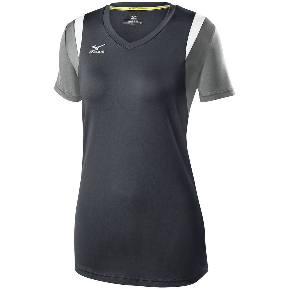 Maglia Mizuno Pallavolo Balboa 5.0 Long Sleeve Donna - Grigie/Argento - 84065-TERK